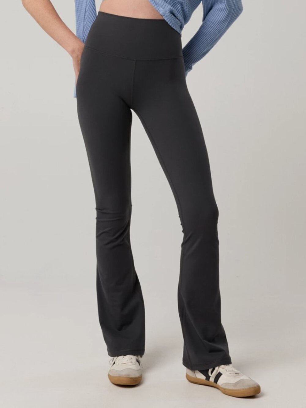 OFFLINE By Aerie The Hugger High Waisted Bootcut Legging in Smoked Grey